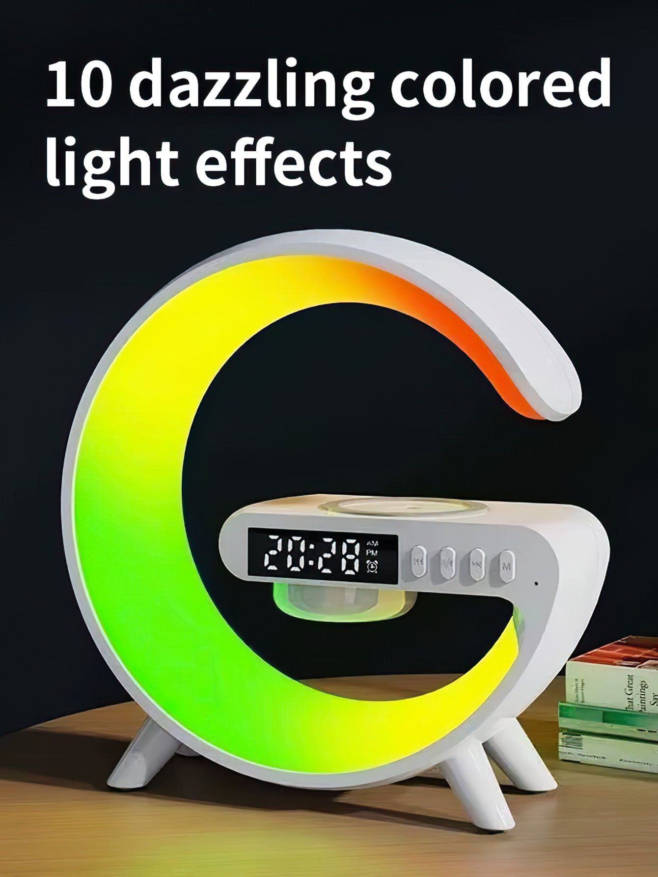 Multi functional wireless charging ambient light Bluetooth speaker - 3 Opitons