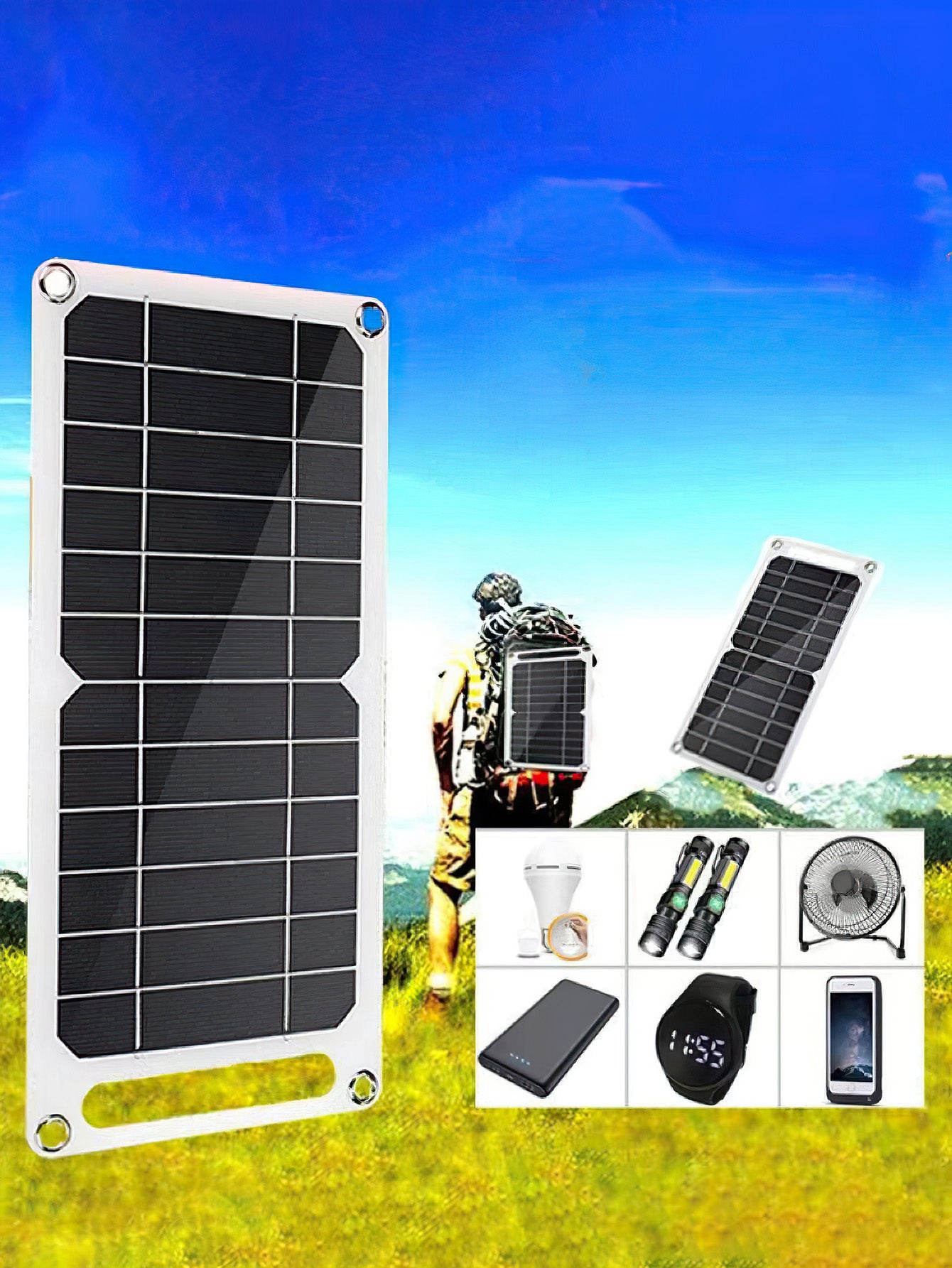 6W Small Flexible Solar Panel Charger – Portable Emergency Power for Phones & Outdoor Use