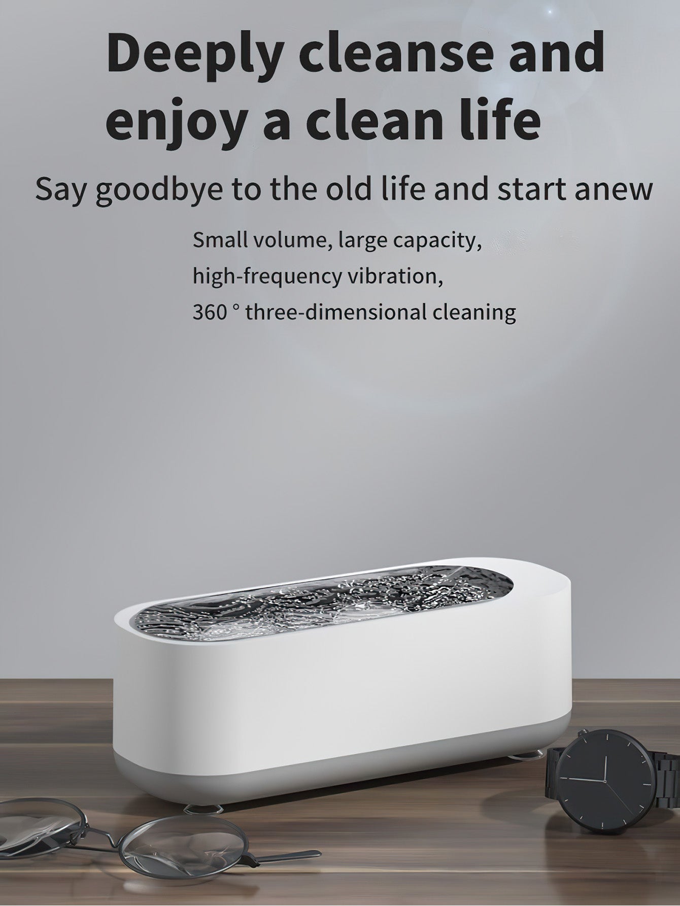 Ultrasonic Eyeglass Cleaner – Multi-Purpose Cleaning Device