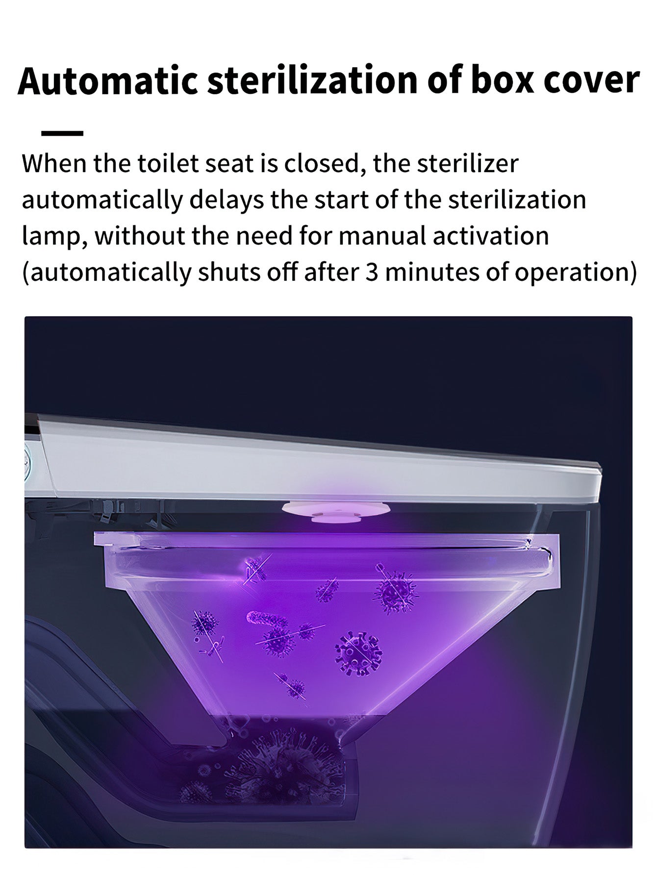 Portable UVC Toilet Sterilizer Light - USB Rechargeable