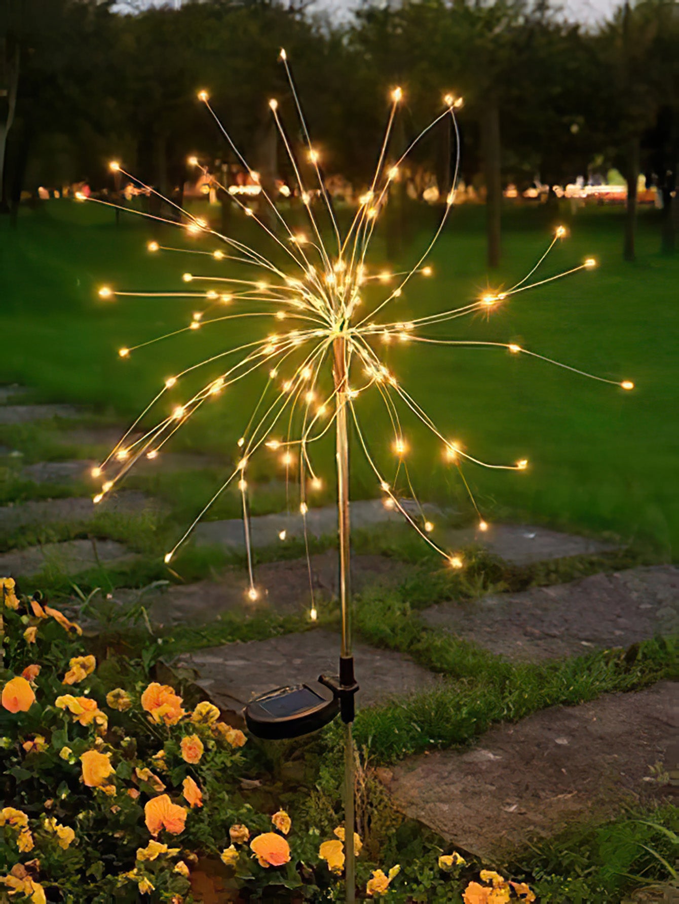 Solar Garden Lights – Outdoor Firework String Lights and Lawn Decor