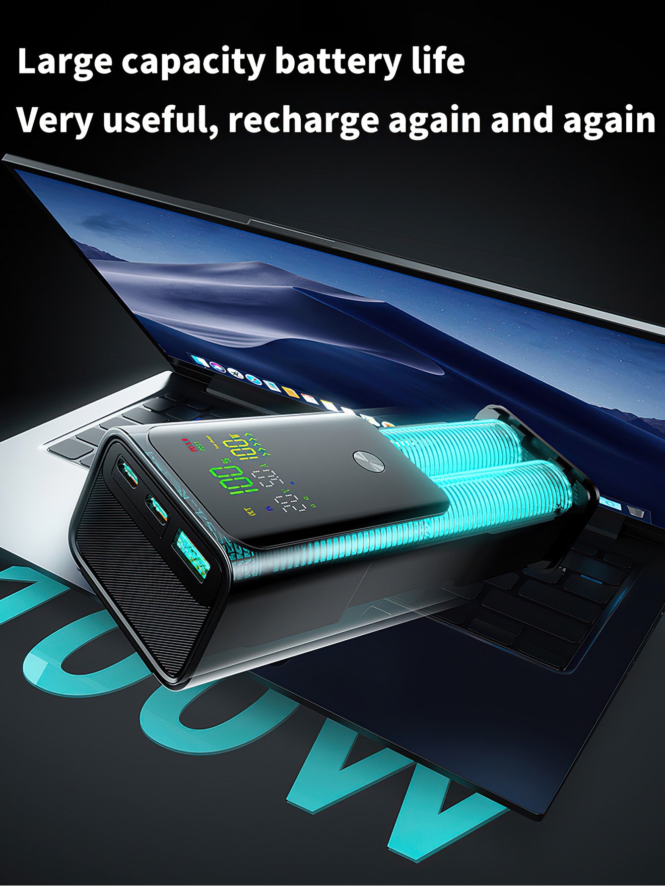 High-Power 20000mAh PD100W Fast Charging Power Bank