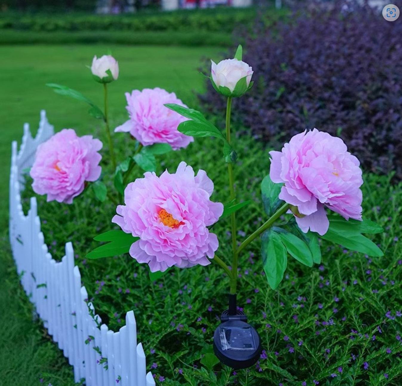 Peony shaped solar light - five colors