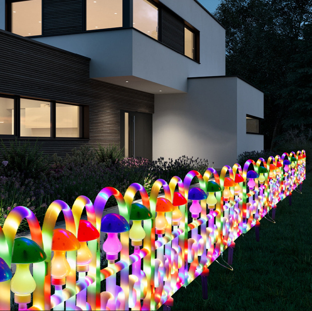 Mushroom/Clover Solar Fence Light -2 Options