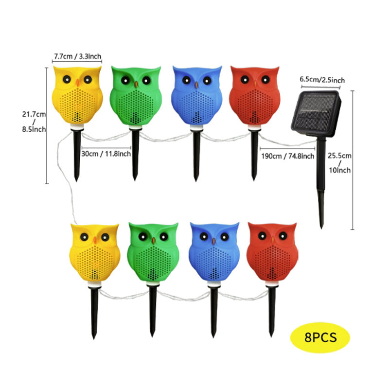 8 Owl/Mushroom Solar Powered Stake Solar Lights - 2 option