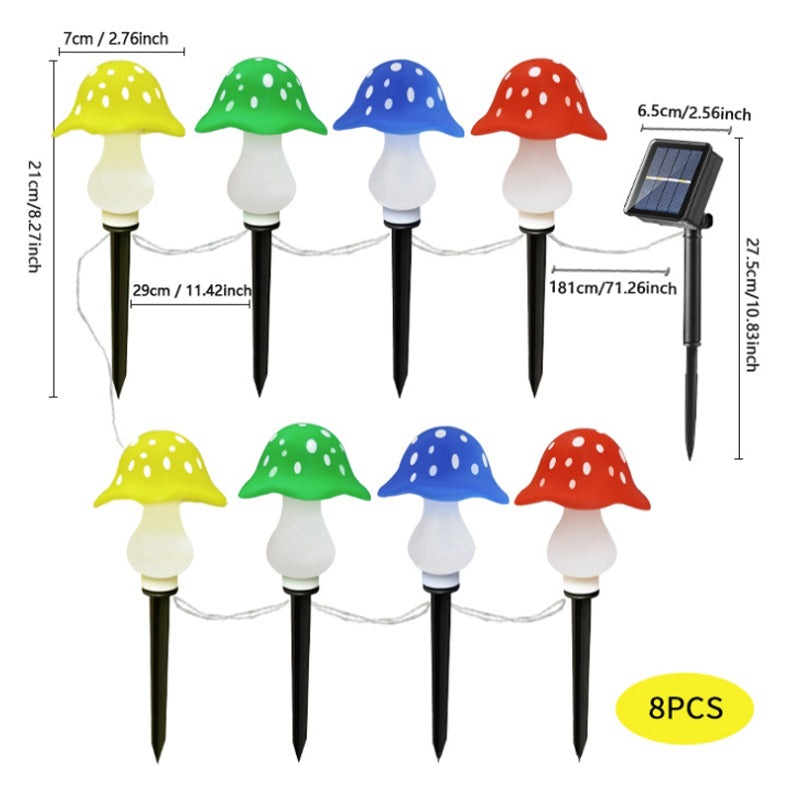 8 Owl/Mushroom Solar Powered Stake Solar Lights - 2 option